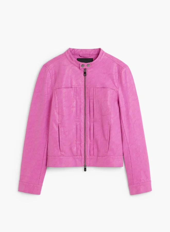 DESIGUAL Coat Faux Leather Effect